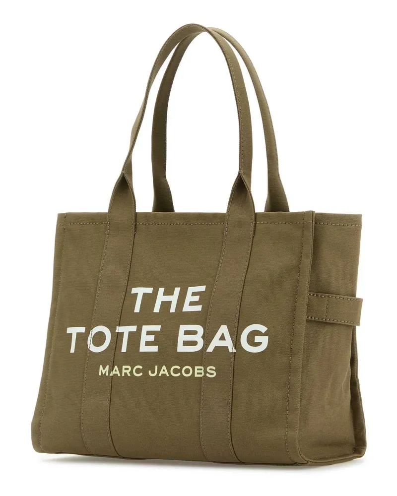 Marc Jacobs Women's Army Green Canvas Large The Tote Bag Shopping Slategreen Cotton Borse A Mano Green