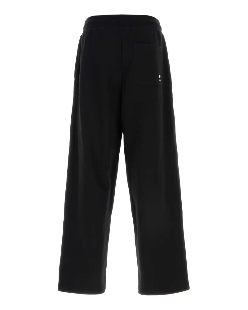AMI Paris Cotton Drawstring Joggers — Black Black