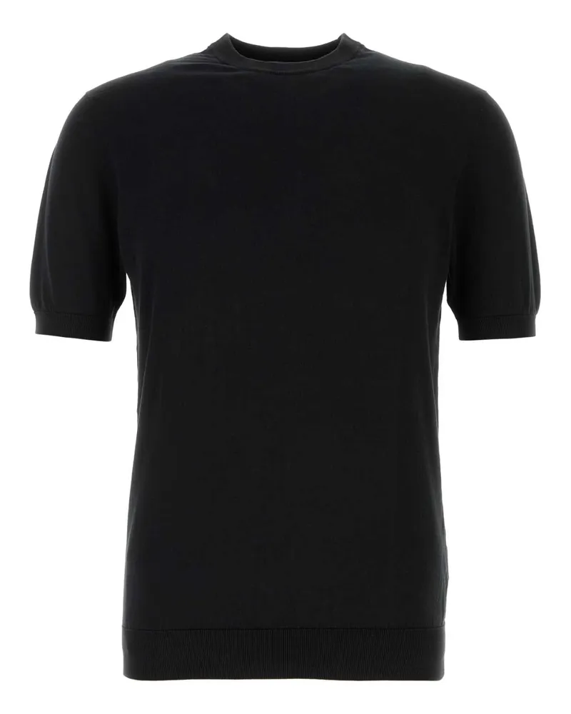 Fedeli 100% Cotton Sweater — Black Black