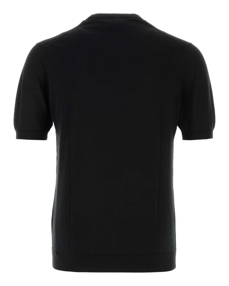Fedeli Men's Black Cotton Sweater Nero Exterior: Maglieria Black
