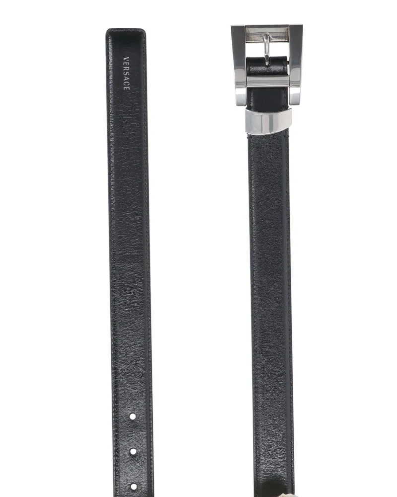 Versace Women's Belts Black Calf Leather Black