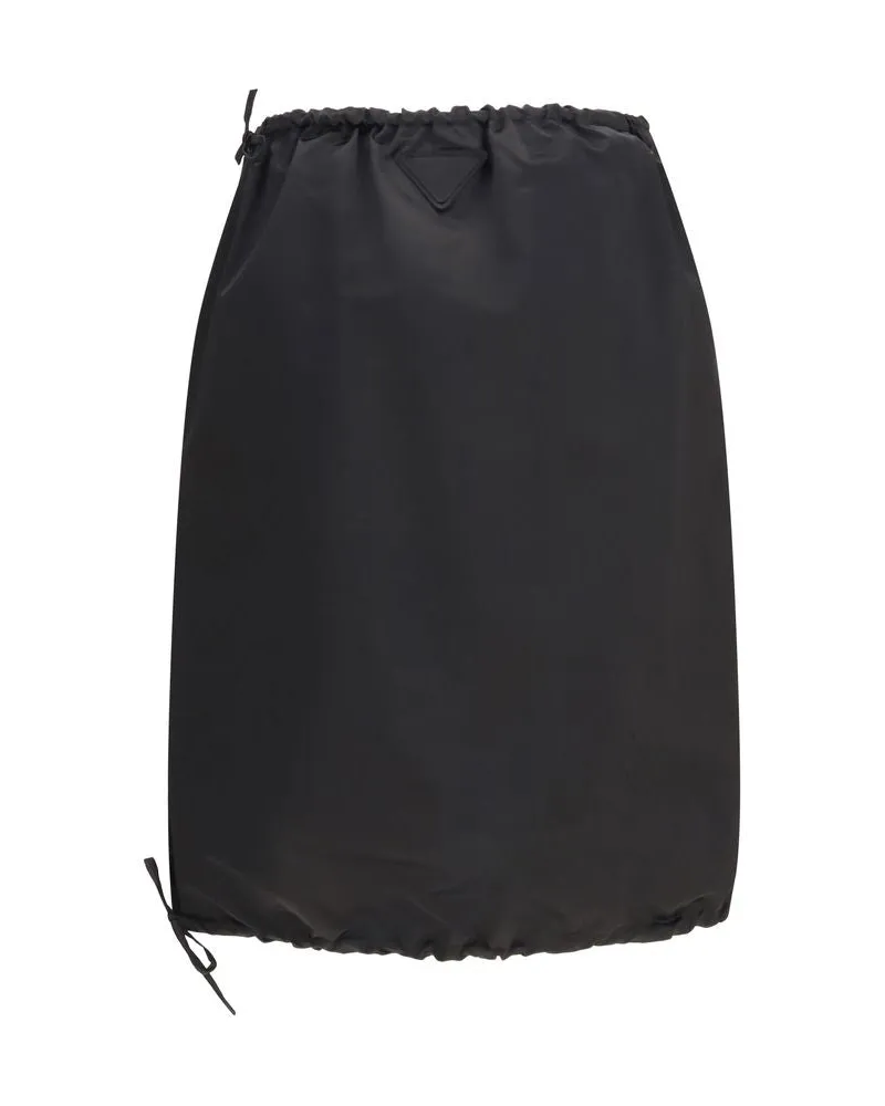 Prada Silk Satin Skirt — Black Black