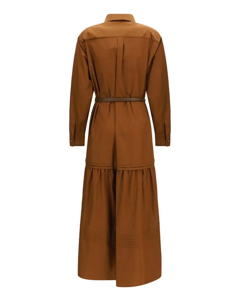 Max Mara Women's Cotton Shirt Dress Argilla Brown