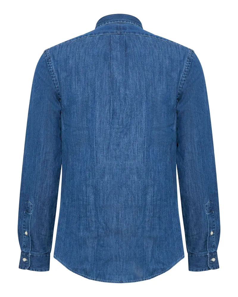 Ralph Lauren Men's Denim Shirt Blue Cotton Blue