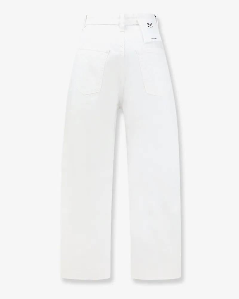 3x1 Women's Denim Trousers Hellen White Cotton White