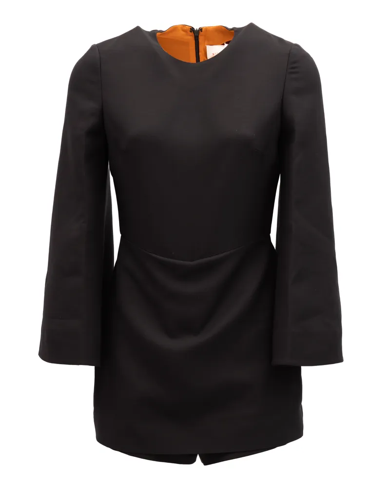 Valentino Garavani Flared Sleeves Mini Dress — Black Black
