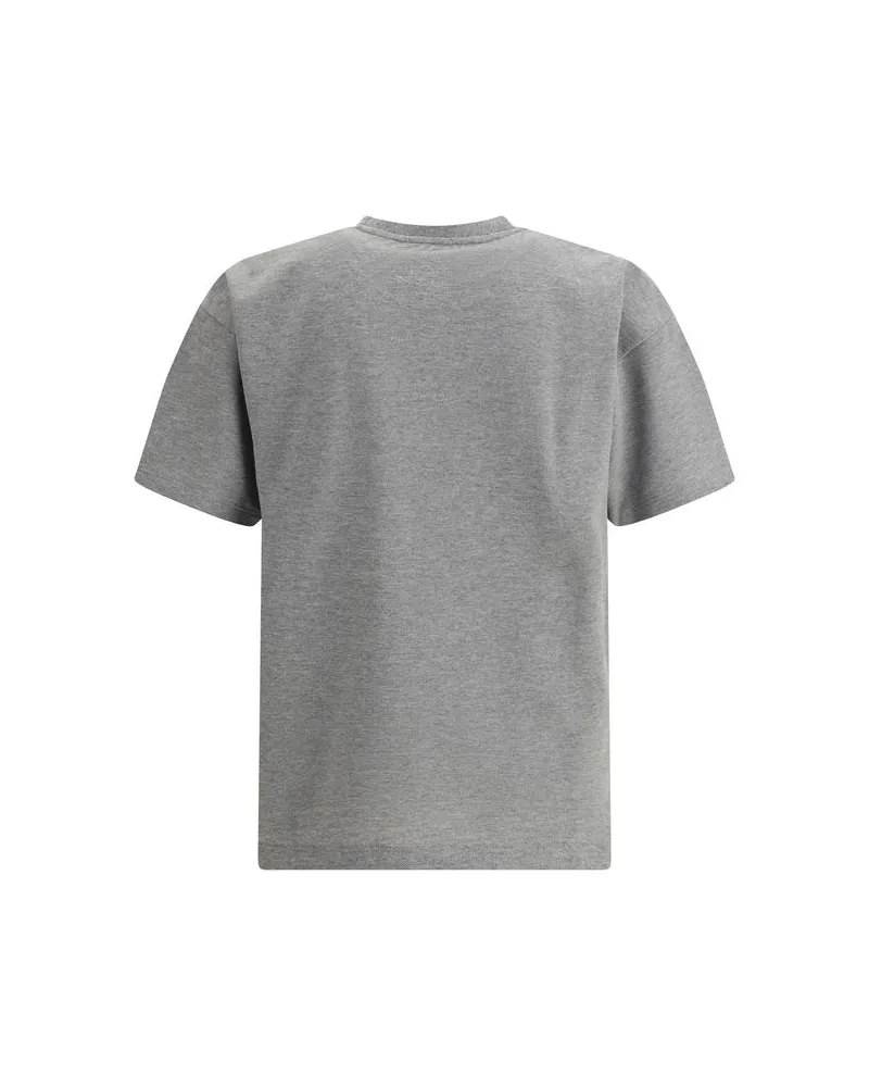 Saint Laurent Men's Grey Cotton Oversized T-Shirt Gray Gray