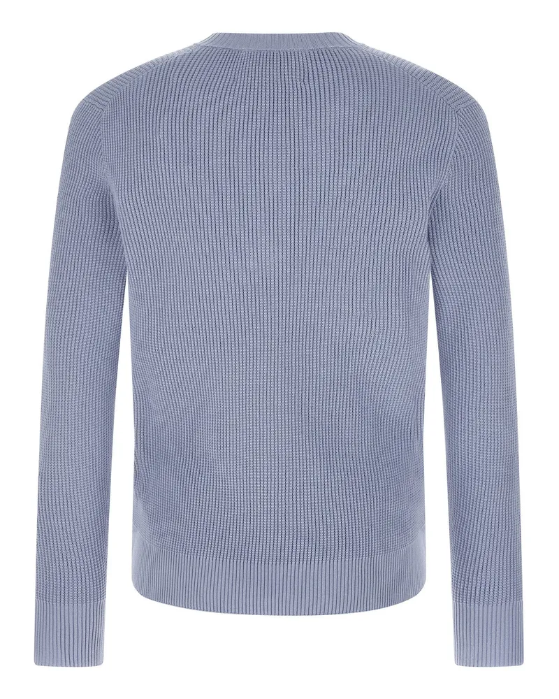 Ballantyne Argyle Jacquard Sweater — Blue Blue