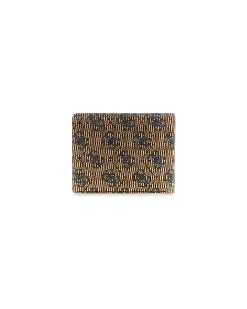 Guess Men's Wallet Coffee Cow Leather Bags Brown