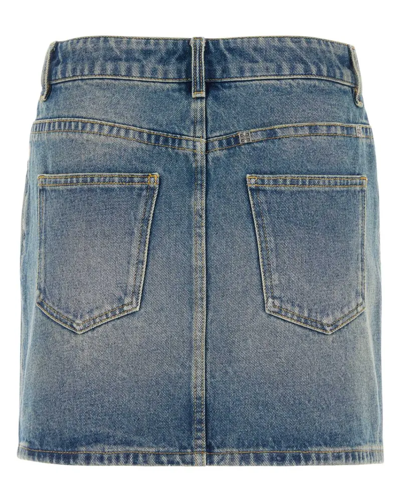 Givenchy Women's Denim Mini Skirt Mediumblue Exterior: Cotton Gonne Blue