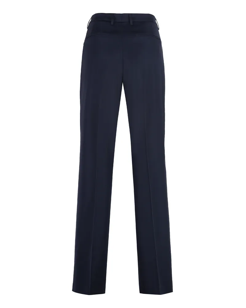 PT TORINO Women's Stretch Viscose Trousers Blue Elastane Straight Blue