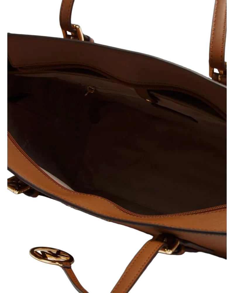 Michael Kors Women's Tote Luggage Leather Tote-bags Brown