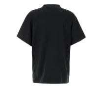 Logo-Print Cotton Oversize T-Shirt — Black