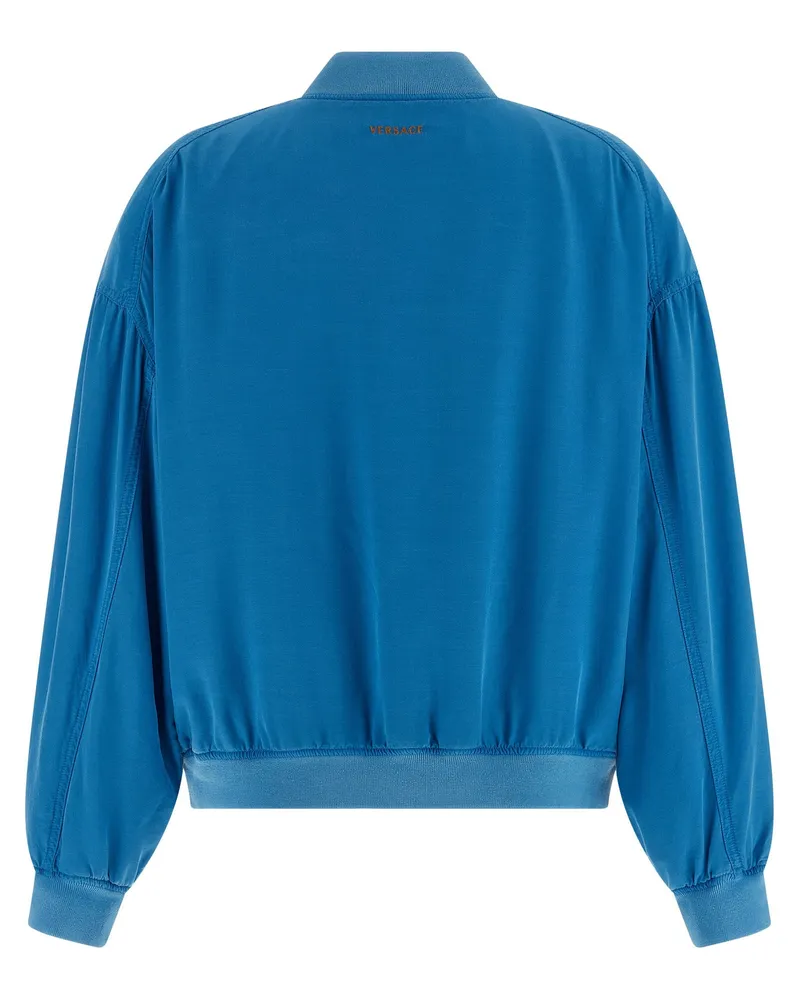 Versace Silk Poplin Blouson — Blue Blue