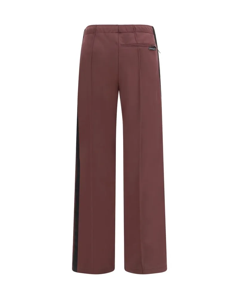 Courrèges Two-Tone Jersey Joggers — Burgundy Burgundy