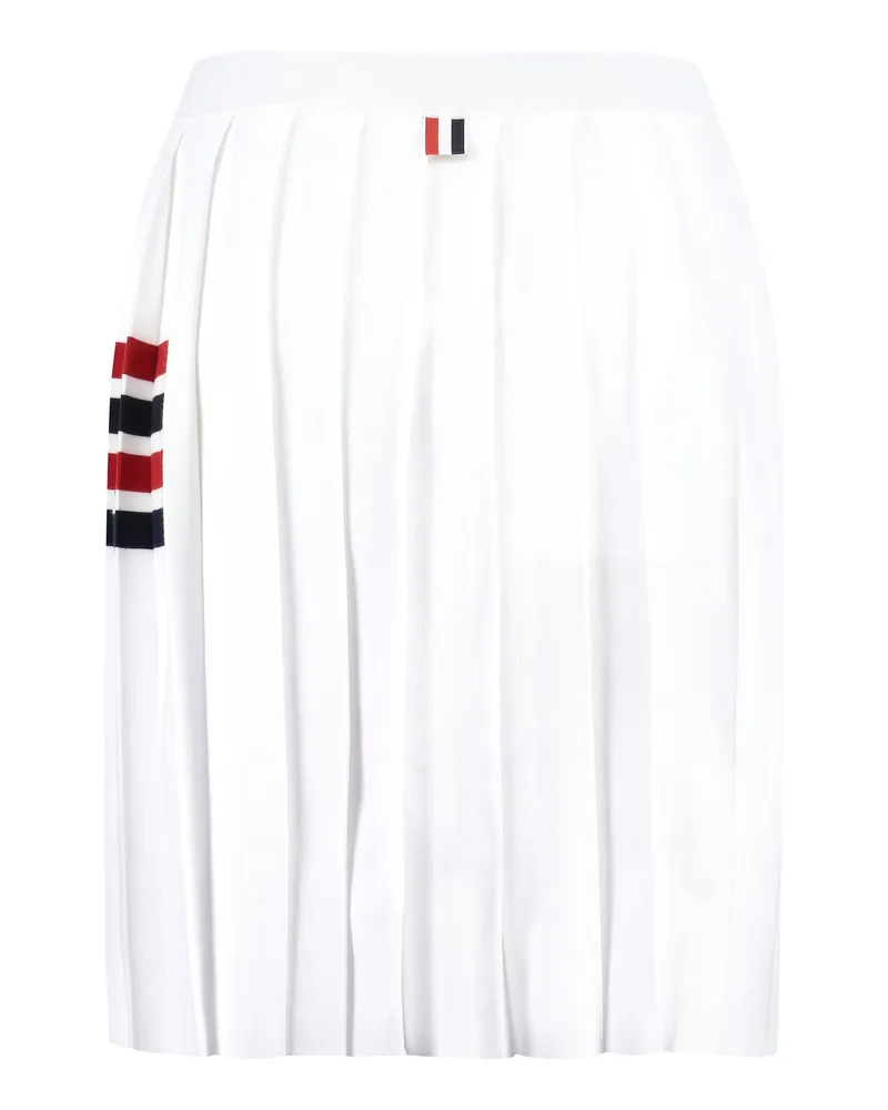 Thom Browne Women's Pleated Knitted Skirt White Cotton White