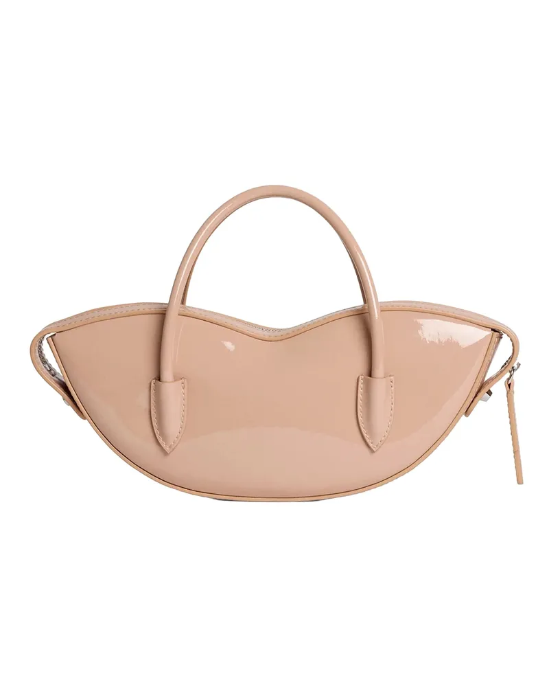 Fiorucci Women's Mini Lips Vinyl Bag Nude Polyurethane Shoulder Beige