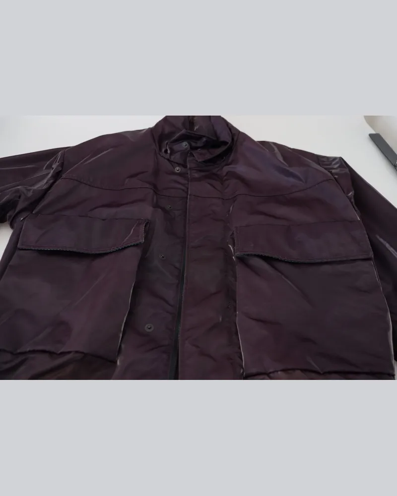Dolce & Gabbana Nylon Collared Jacket — Purple Purple