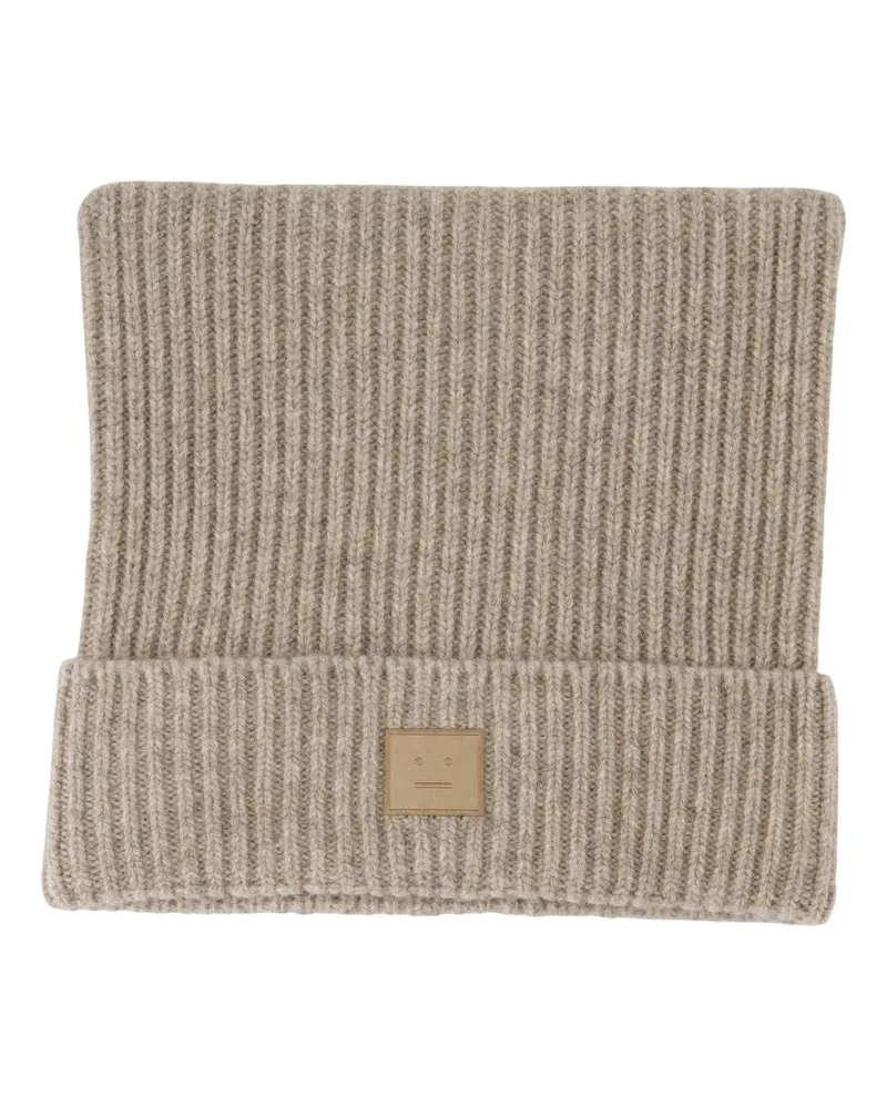 Acne Studios Unisex Beanie -  Cotton Beige Accessories Hats Beige
