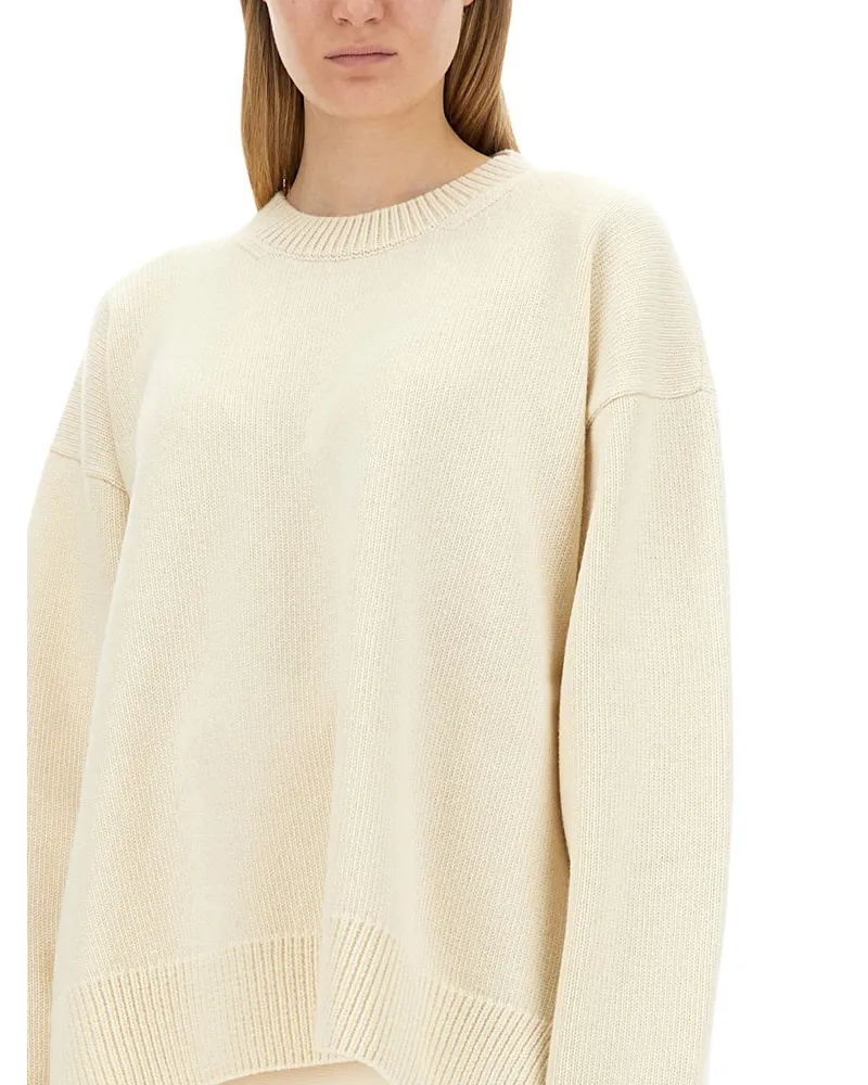 Jil Sander Wool & Cashmere Blend Sweater — Ivory Ivory