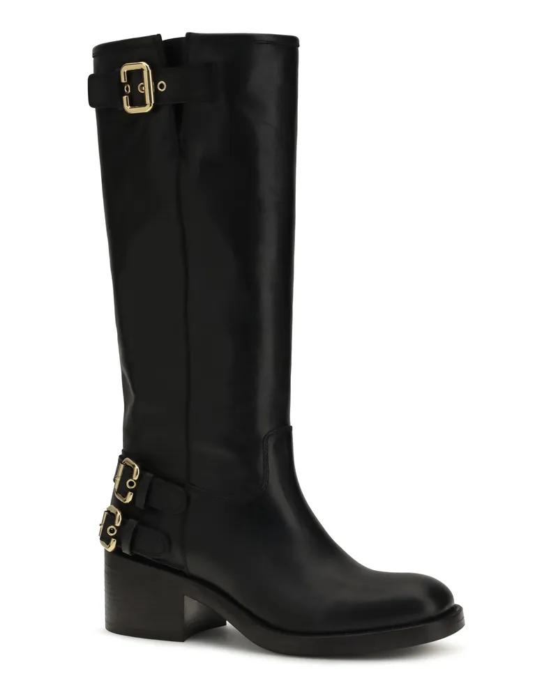 Chloé Women's Boots Dakota Black Calfskin Calf Leather Black