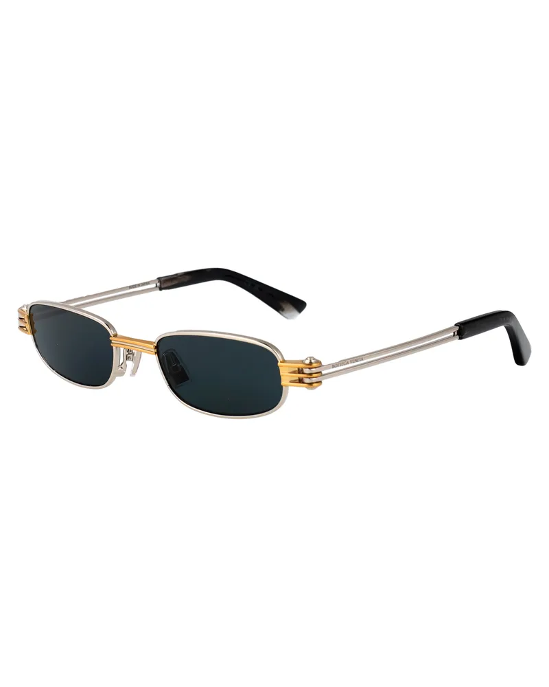 Bottega Veneta Unisex Sunglasses Bv1381s Silver-Silver-Blue Metal Silver/silver/blue Silver