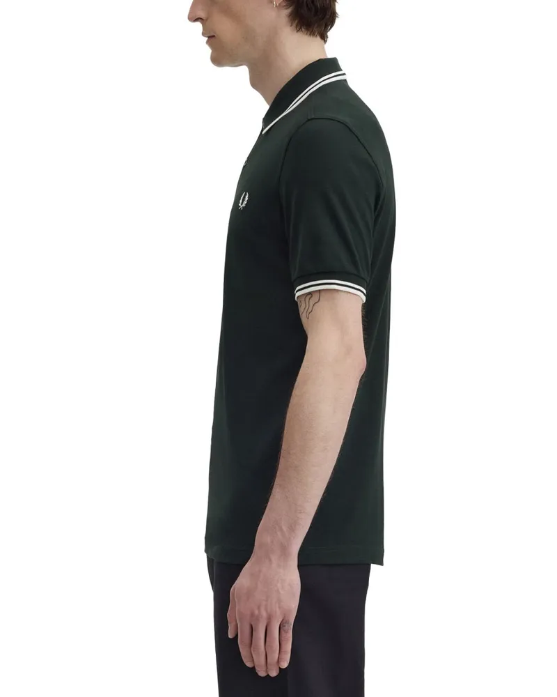 Fred Perry Logo-Embroidered Cotton Polo Shirt — Green Green