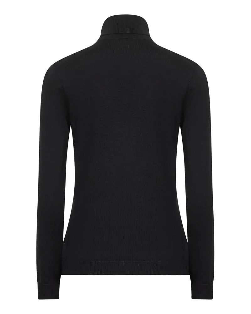 Blanca Women's Turtleneck Sweater Black Virgin Wool Black