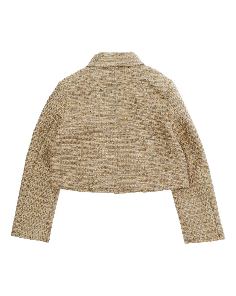 N° 21 Girls Metallic Tech Jacket Polyester Blazers Gold