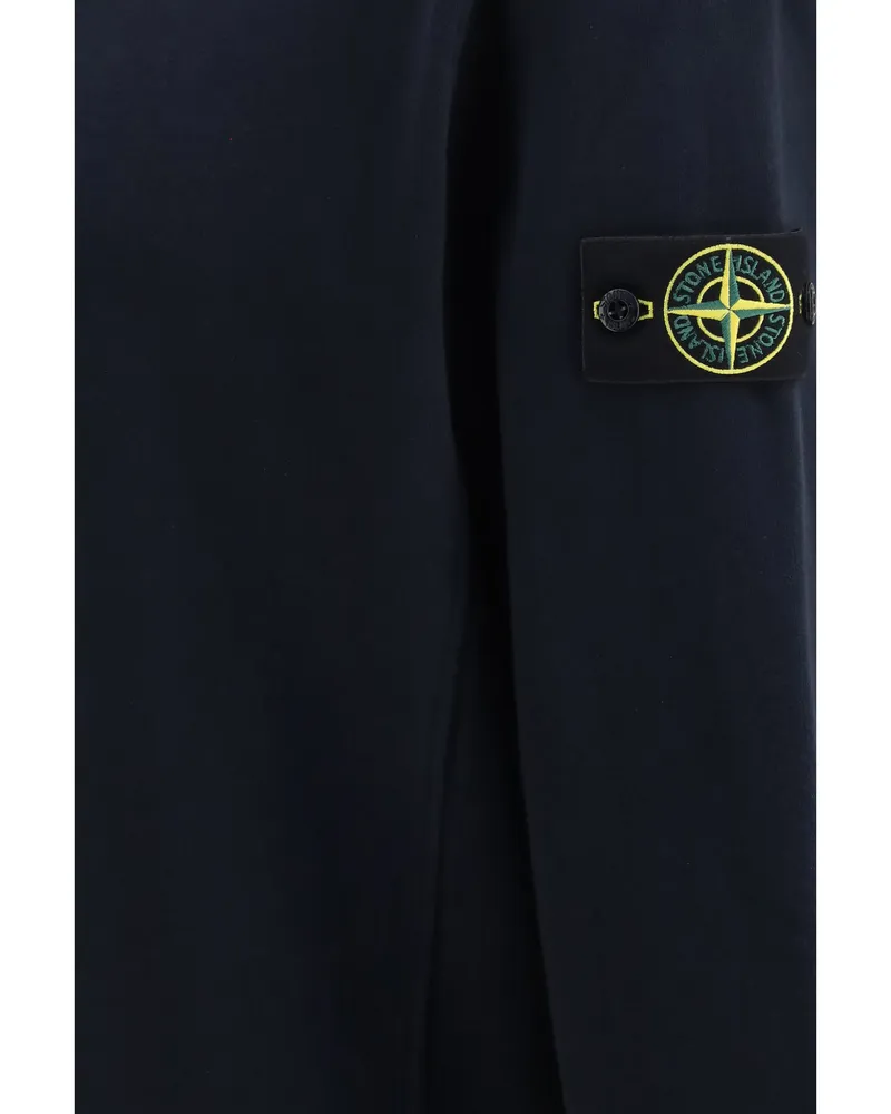 Stone Island Men Crewneck Cotton Sweatshirt Navy Blue Sweatshirts Sweater Navy