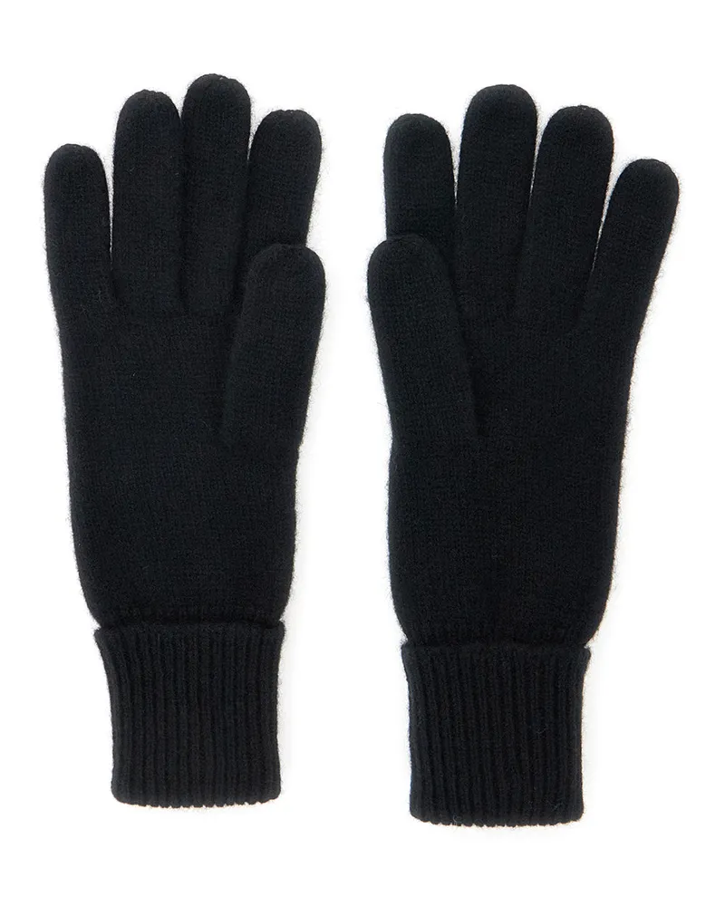 Helen Kaminski Women's Blaire Black Gloves With Logo Plaque Detail Cashmere Hat Black