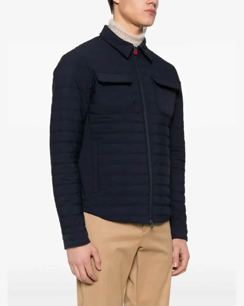 Kiton Men's Lightweight Padded Jacket Aw23 M Navy