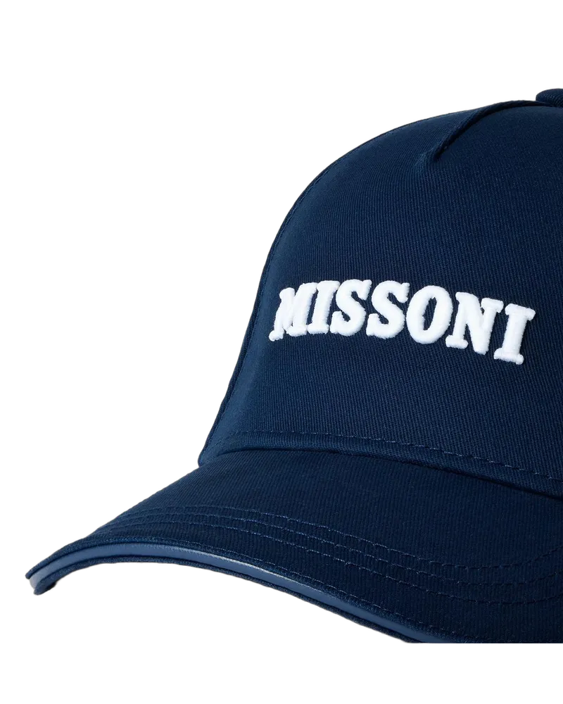 Missoni Men's Printed Logo Baseball Cap Blue Accessories > Beanies & Hats Navy