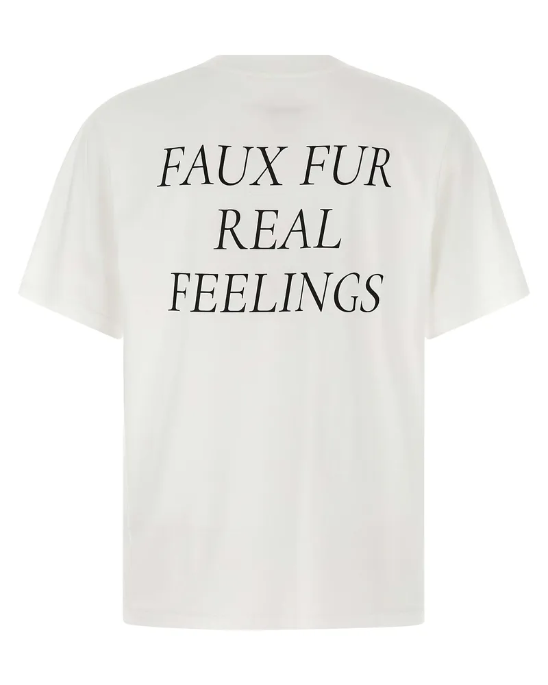 Maison Margiela Men Bicolor Cotton T-Shirt White