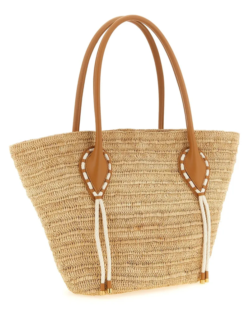 Christian Louboutin Hand-Woven Raffia Tote Bag — Beige Beige