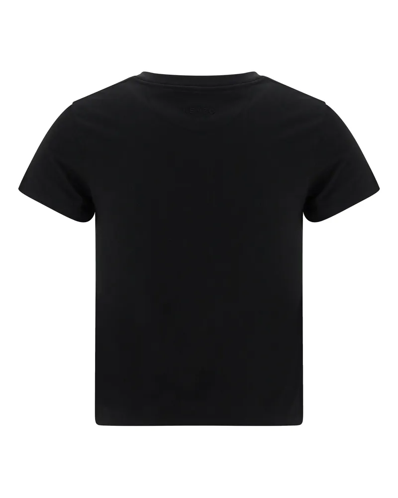 Kenzo Women's Cotton T-Shirt With The Embroidered Wild Tiger Black T-Shirts And Polos Black