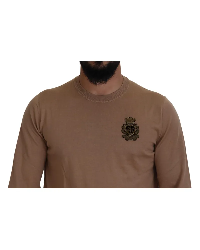 Dolce & Gabbana Men's Cashmere Crewneck Sweater Beige Beige