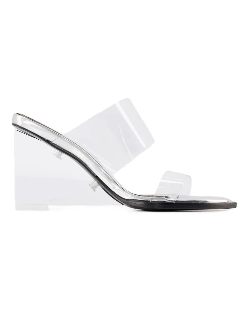 Alexander McQueen Women's Sandals -  Clear Leather Transparent Shoes Clear
