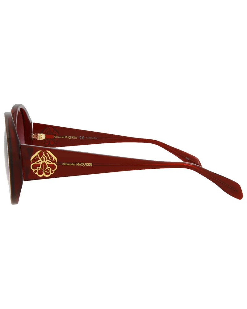 Alexander McQueen Men's Preloved -  Womens 57 Mm Burgundy Sunglasses Am0285s-30009390-005 One Color Burgundy