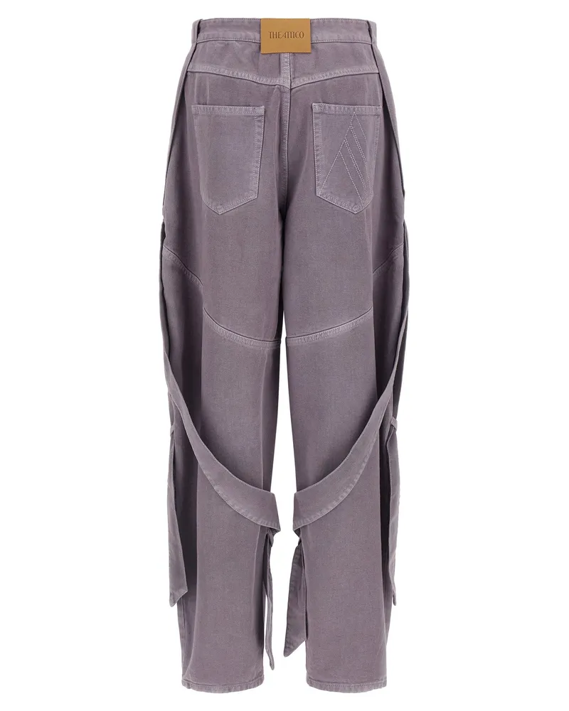 ATTICO Women's Purple Cotton Cargo Pants Purple