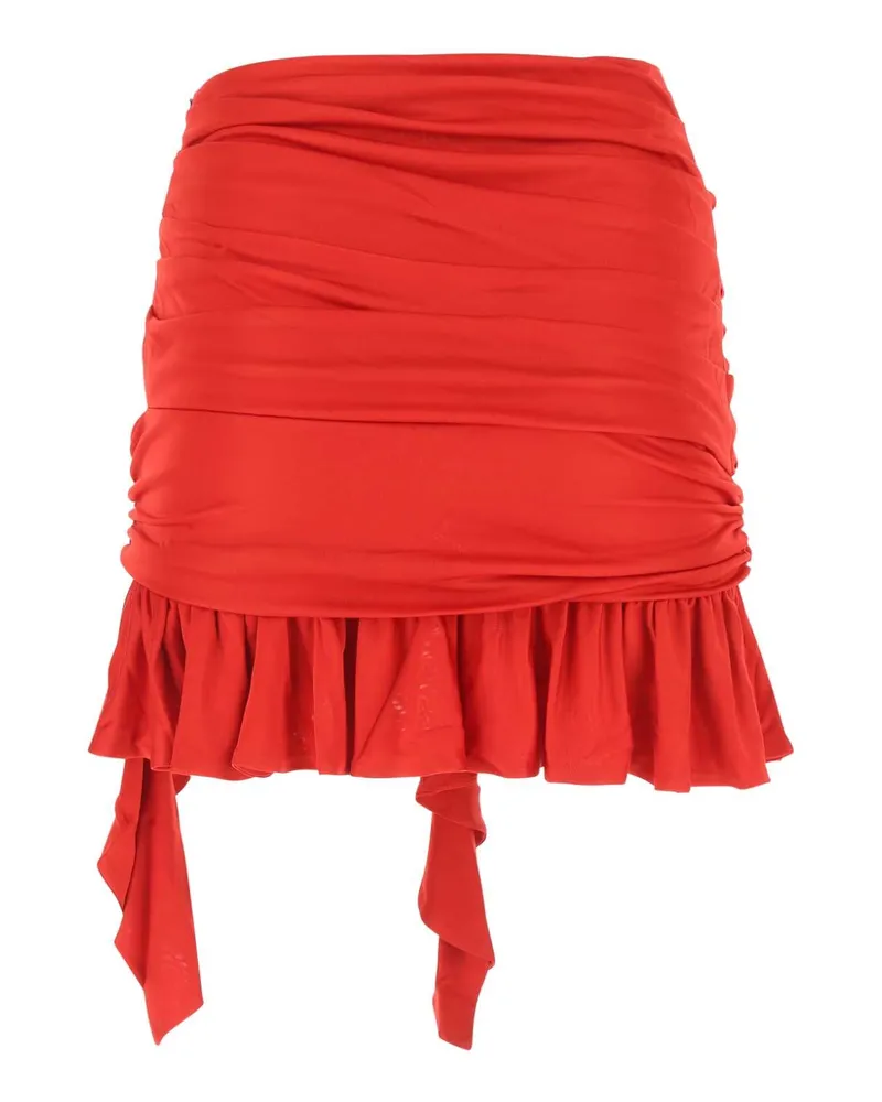 ADAMO Women Red Viscose Mini Skirt 1107 Exterior: Gonne Red