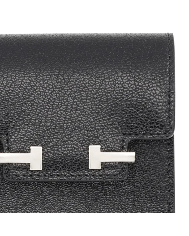 Tom Ford Women's Cardholder Aube E-W Black Calfskin Wallets & Purses Black