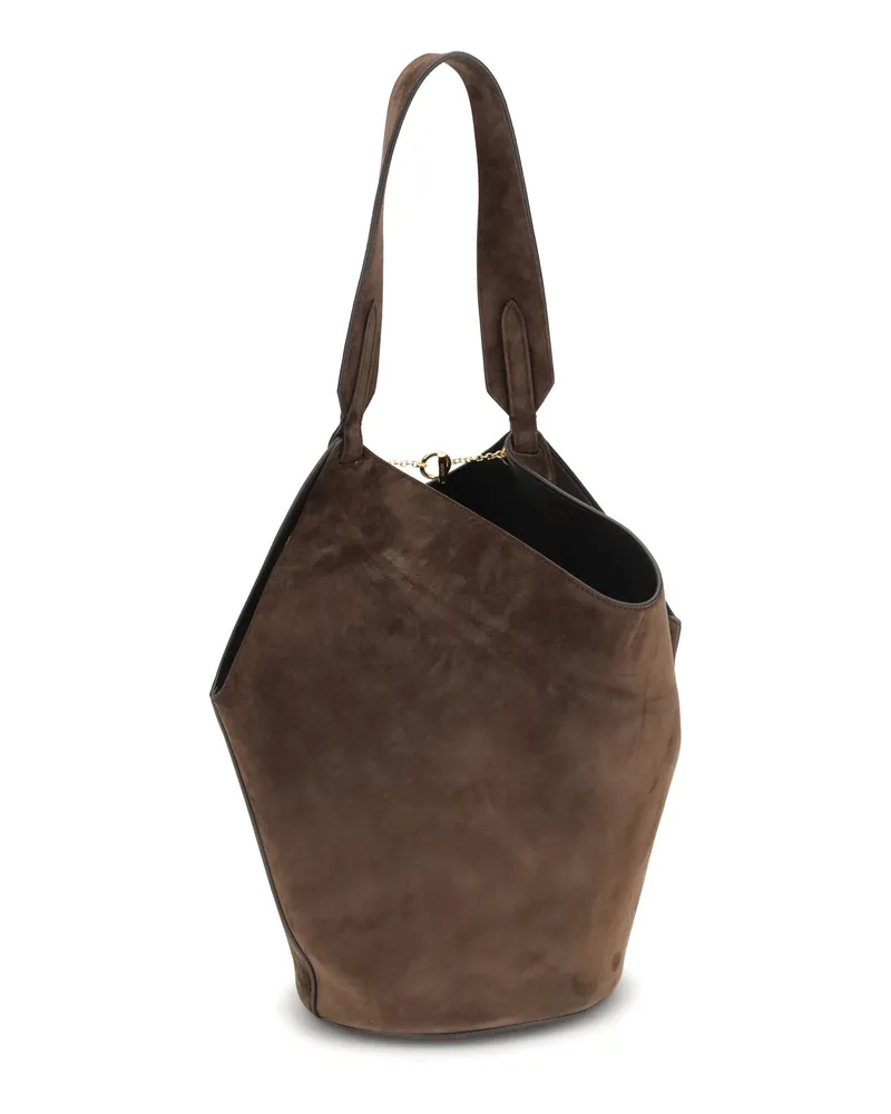 KHAITE Lotus Shoulder Bag — Brown Brown