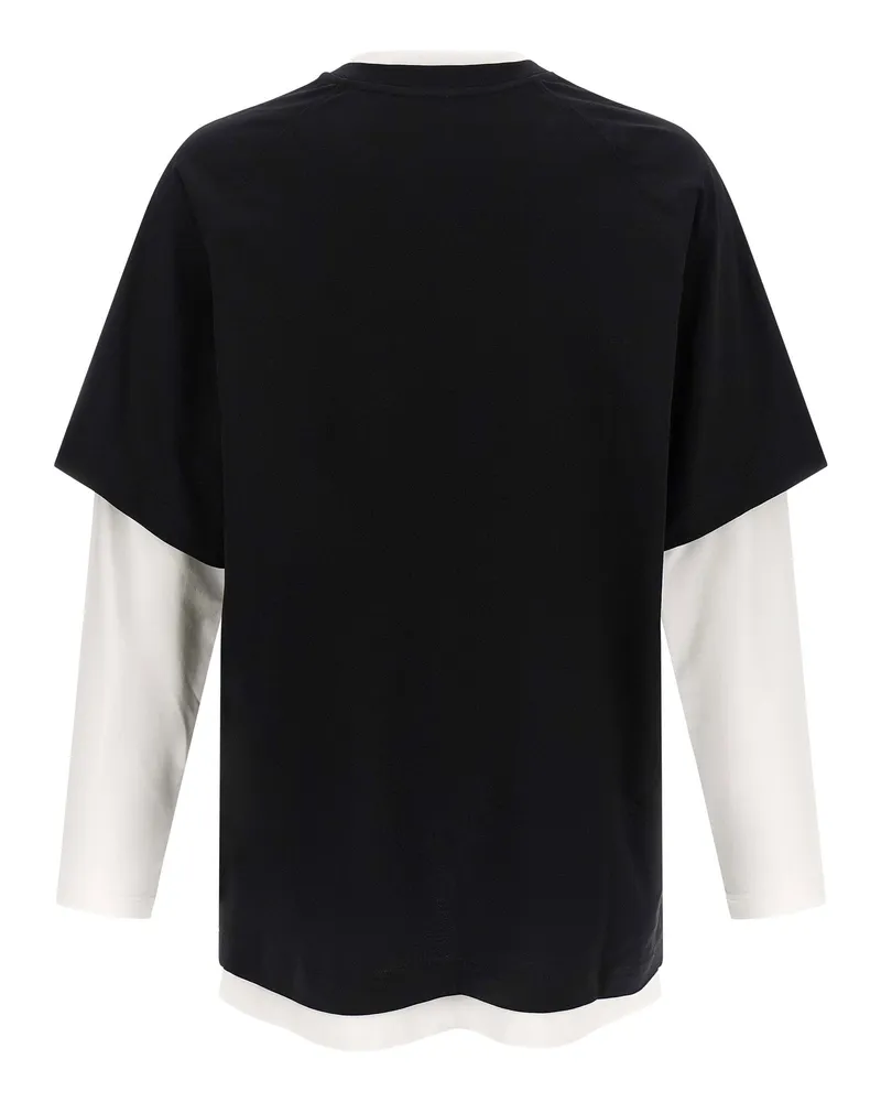 Moschino Double-Layer Graphic T-shirt — Black Black