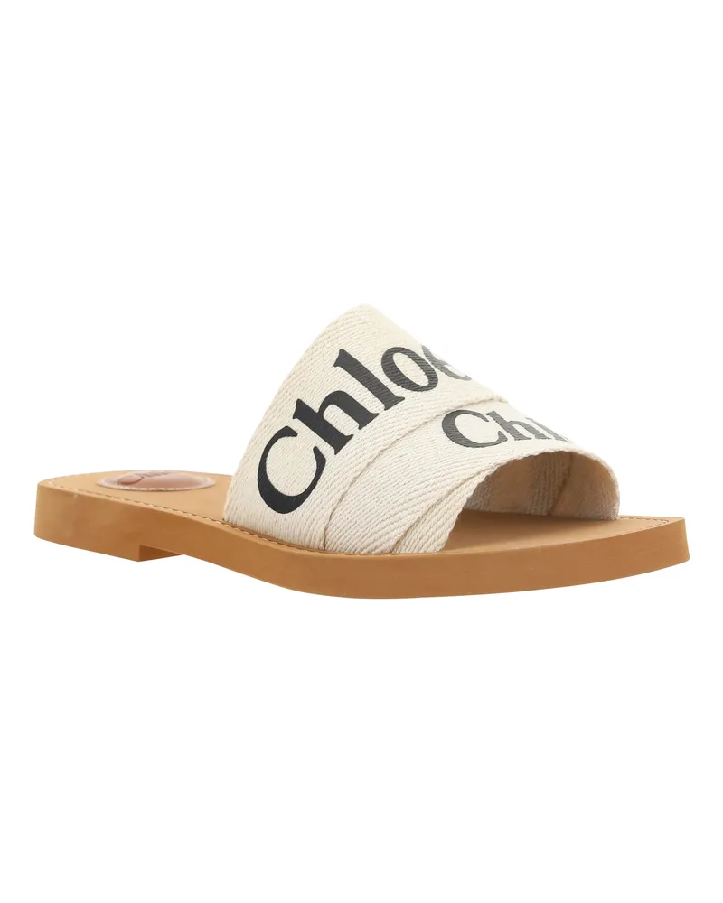 Chloé Women's Woody Sandals White Upper: Cotton; Sole: Rubber White