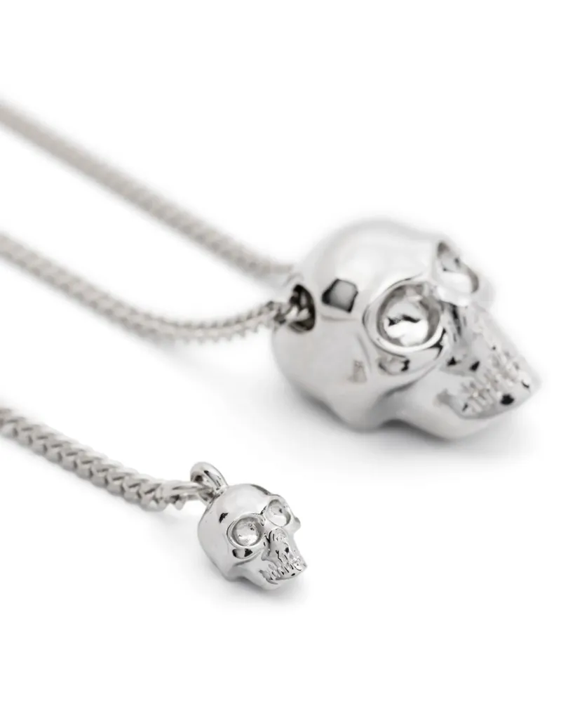 Alexander McQueen Men's Silver Brass Necklace Silver