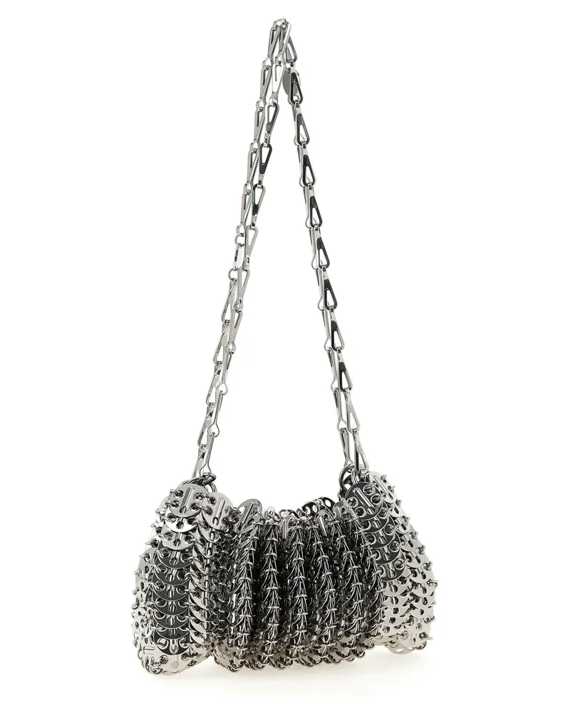 Paco Rabanne Sculptural Chainmail Shoulder Bag — Silver Silver