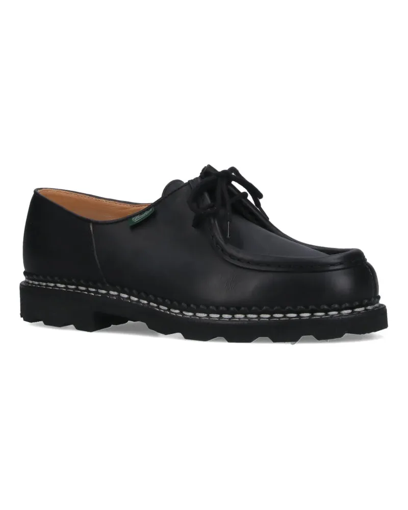 Paraboot Men's Flat Shoes Black Calf Leather Black