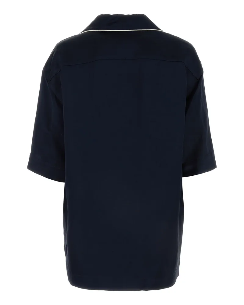 Palm Angels Navyblue Shirt Navy