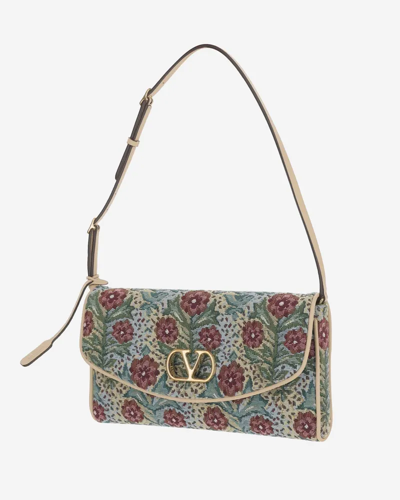Valentino Garavani Women's Shoulder Bag Devain Small Embroidered Multicolour Other Fibers Multicolor